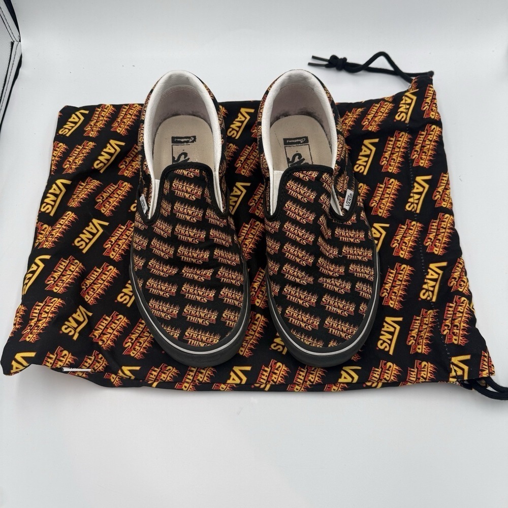 Vans x Stranger Things Netflix Slip On Sneakers Limited Edition Size 8 M / 9.5 W
